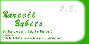 marcell babits business card